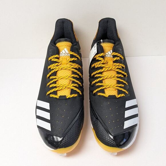 Adidas Icon Bounce Baseball Cleats, Black/Yellow, Men\'s 16 M main image 5